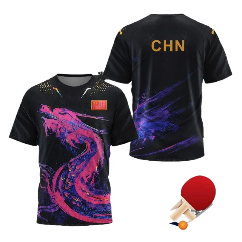 Badminton Lovers - CHINA Dragon Table Tennis Graphic T